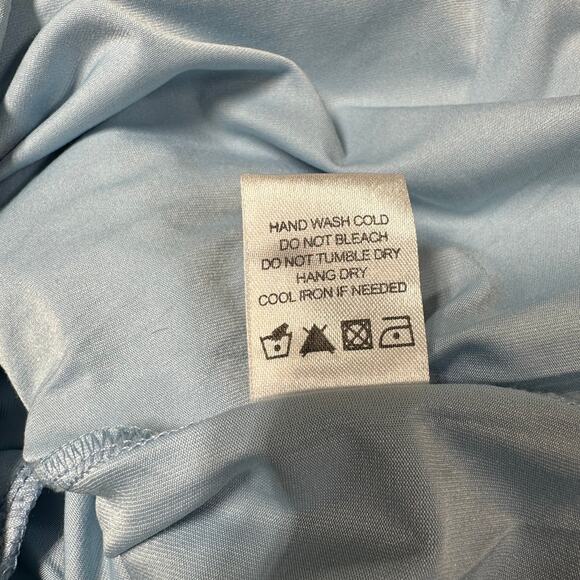 Lovers + Friends Caspian Shift Lace Blue Dress Size XS EUC Floral Scalloped Hem - Picture 7 of 10